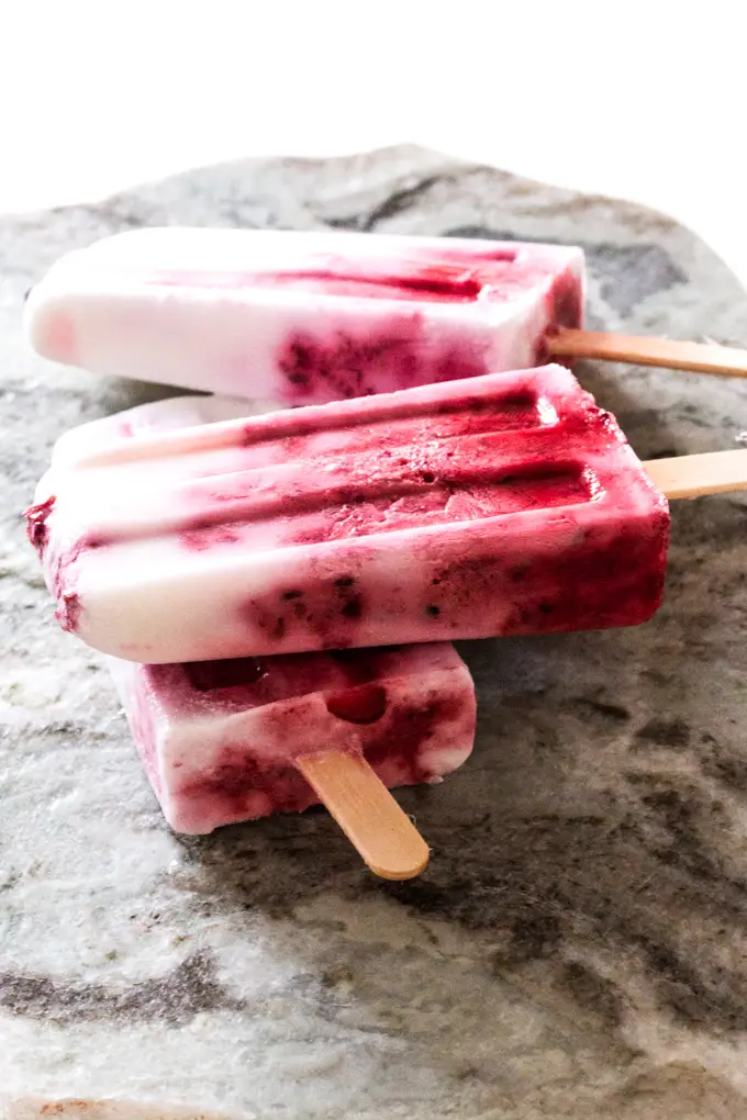 Coconut Blackberry Lime Sugar-Free Paletas