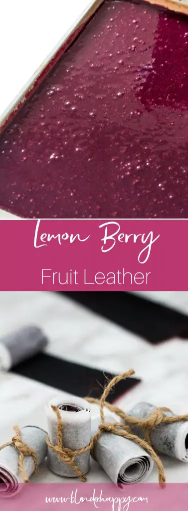 This Lemon Berry Fruit Leather makes a great snack and is the perfect way to use up any ripe fruit.