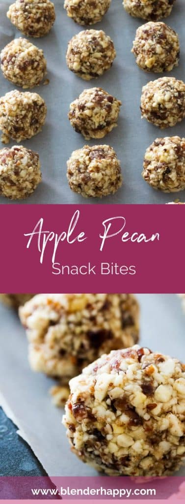 With just 5 minutes of time + 4 ingredients, you could be enjoying these tasty Apple Pecan Snack Bites.