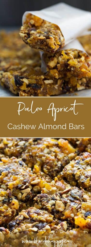 Paleo Apricot Cashew Almond Bars are gluten-free, vegan and the perfect mix of salty and sweet.