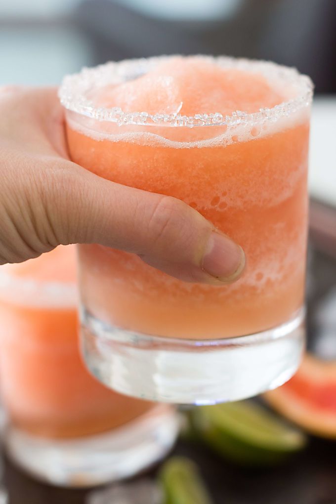 Frozen Palomas are a fun twist on a classic tequila based cocktail.