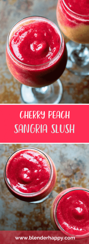 Cherry Peach Sangria Slush